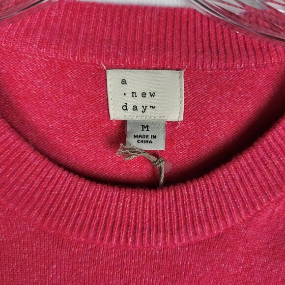 A New Day Cashmere-Like Sweater Women's Medium Pink Soft Classic NWT - Picture 2 of 7